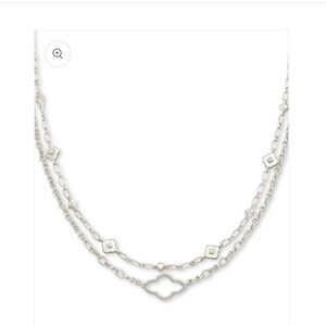 NWT Kendra Scott Abbie Multi Strand Necklace Silver SOLD OUT!